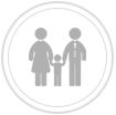 ícone de uma família representando Projetos de Inserção Social